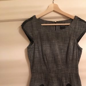 Chequer- Black tweed shift dress.